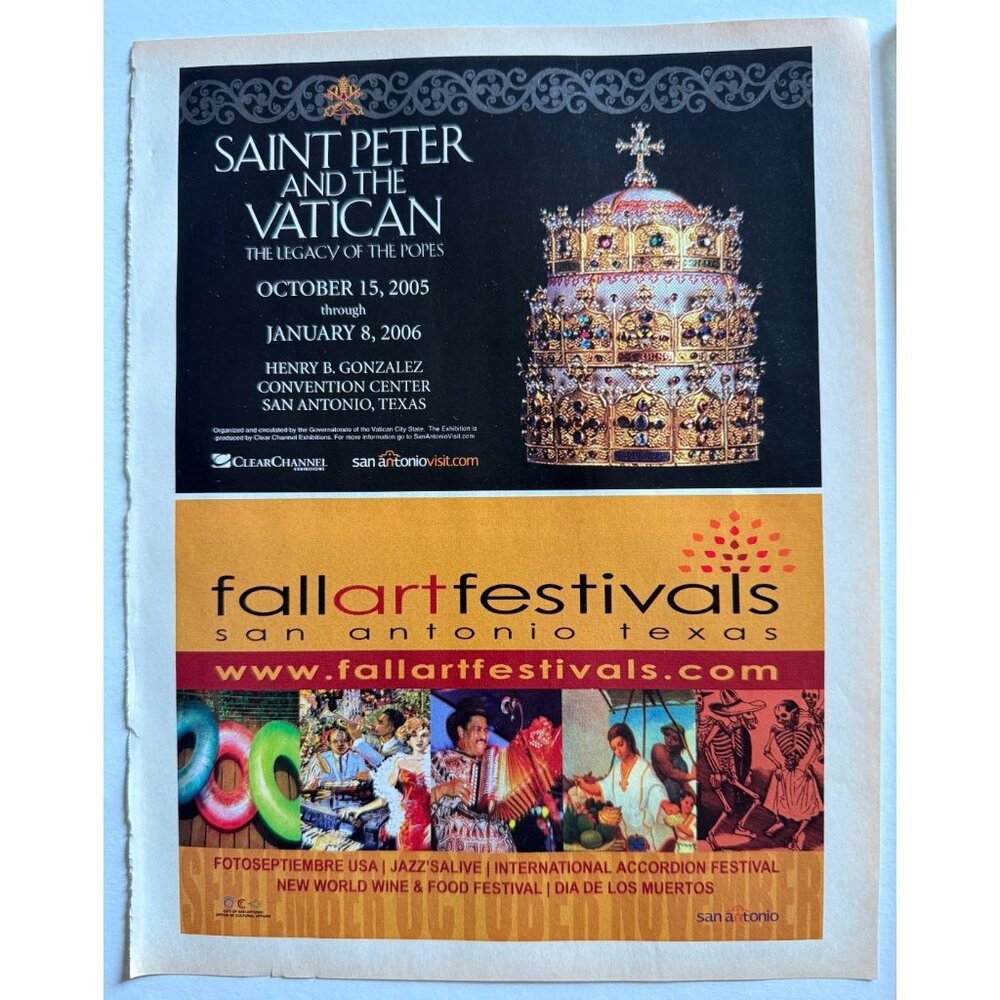 Vintage 2005 Fall Festivals Saint Peter San Antonio Texas Advertisement Print Ad